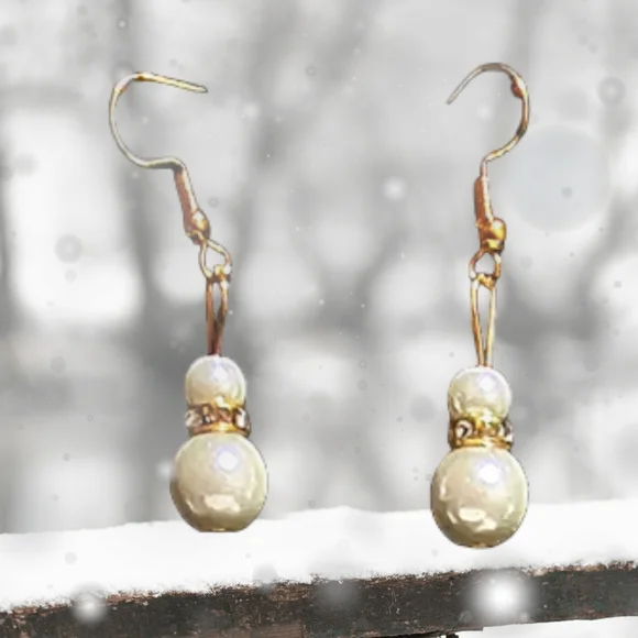 Pearl ear rings imitation - Picture 5 of 11